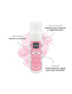 Espuma limpiadora Suave rosa & caléndula NaturaBIO Cosmetics 2