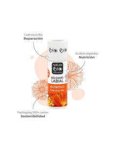 El Bálsamo Labial Nutritivo Vainilla Caléndula NaturaBIO Cosmetics nutre y suaviza la piel de los labios. 2
