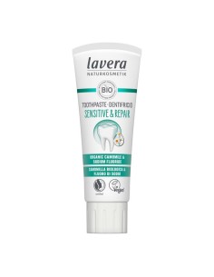 Pasta de dientes sensibles & reparación manzanilla bio & fluoruro de sodio lavera