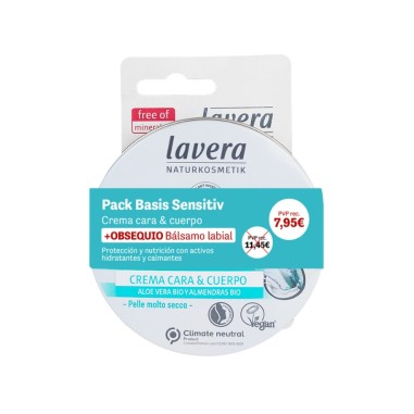 Pack crema cara & cuerpo + obsequio Bálsamo labial basis sensitiv