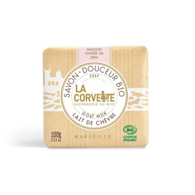 Jabón pastilla leche de cabra con envoltorio