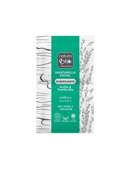 Mascarilla facial Purificante Arcilla & Tomillo NaturaBIO Cosmetics
