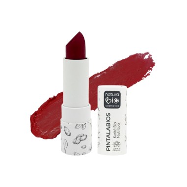 Pintalabios 04 Clavel Giralda NaturaBIO: rojo vibrante, hidratación Bio.