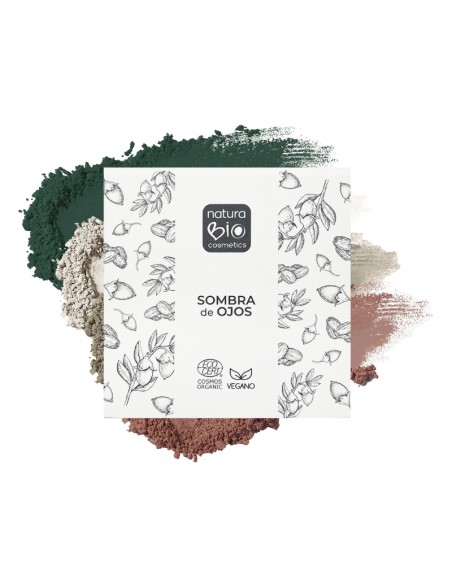 Sombra de Ojos 02 Verde Asturias de NaturaBIO Cosmetics: Color vibrante inspirado en la naturaleza con un cuidado excepcional.