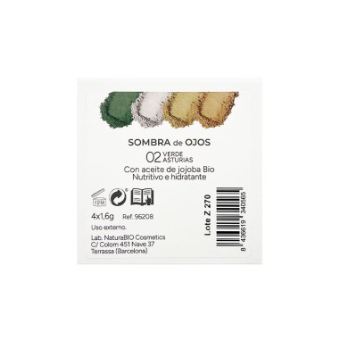 Sombra ojos 4 colores 02 verde...
