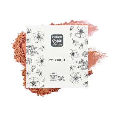 Colorete Dúo 01 Costa Cálida de NaturaBIO Cosmetics: Tonos melocotón y coral para un look fresco y cálido.
