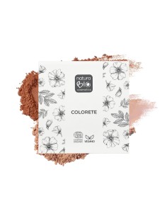 Colorete Dúo 02 Costa Dorada de NaturaBIO Cosmetics: Tonos bronce y terracota para un acabado cálido y luminoso.