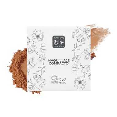 Maquillaje Compacto 02 Beige Alboraya de NaturaBIO Cosmetics: Ideal para piel media con acabado mate y natural.