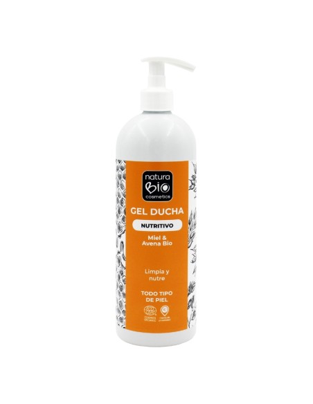 Gel de dutxa Nutritiu mel i civada Bio NaturaBIO Cosmetics