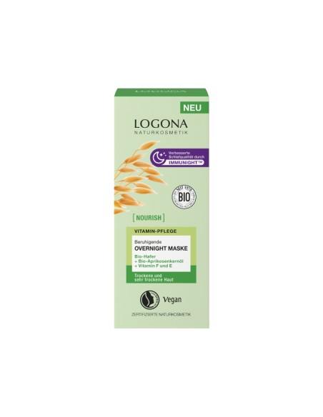 Mascareta vitamínica calmant nocturna civada Bio Logona
