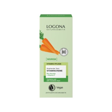 Caja de la Crema vitamínica color iluminadora zanahoria Bio Logona