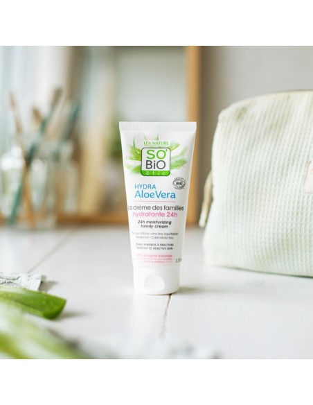 Crema familiar hidratante 24h piel sensible y reactiva SO’BiO étic