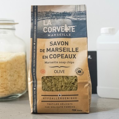 Saco jabón Marsella en virutas oliva...