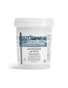 PASTA JABON NEGRO ACEITE DE LINO