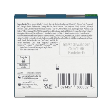 INCI de la Crema hidratante noche Q10 Basis Sensitiv lavera