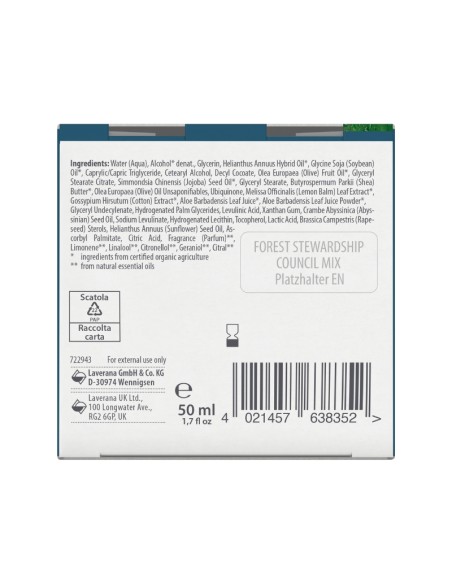 Crema hidratant de nit Q10 Basis Sensitiv lavera