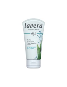 Crema día hidratante Basis Sensitive lavera aloe vera Bio y jojoba Bio 50 ml tubo frontal