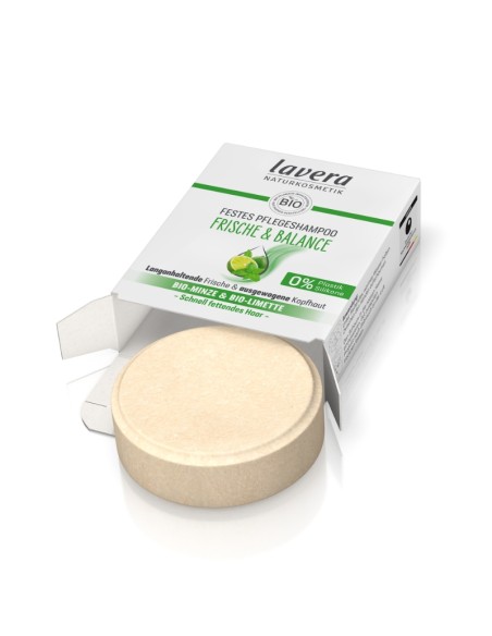 Champú sólido equilibra y refresca lavera