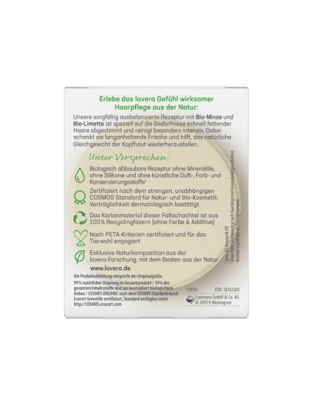 Xampú sòlid equilibra i refresca lavera