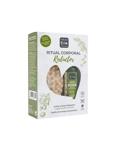 Ritual corporal Reductor NaturaBIO Cosmetics REGAL raspall i furoshiki