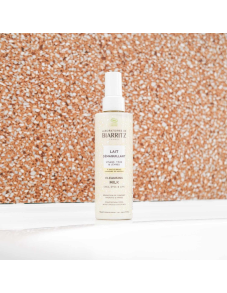 Leche desmaquillante natural cara ojos y labios Laboratoires de Biarritz