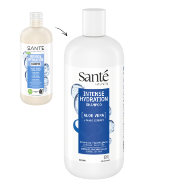 Cambio de imagen del champú natural hidratación intensa aloe vera Bio Santé