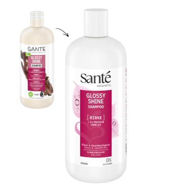 Cambio de imagen Champú natural brillo radiante Abedul 500ml Sante