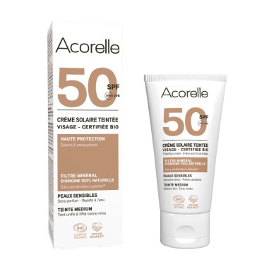 Crema facial color medio SPF 50 Acorelle