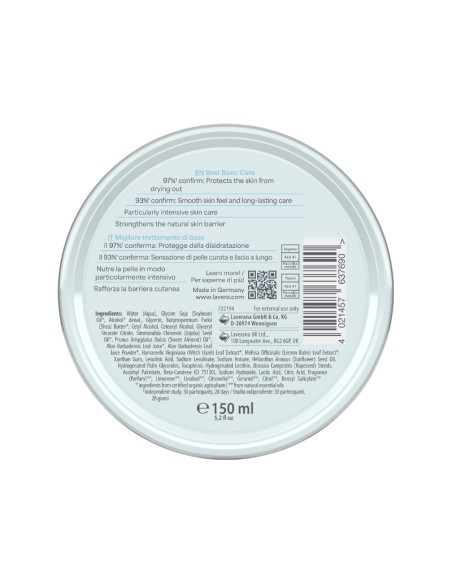 Parte posterior donde sale el Inci del producto.