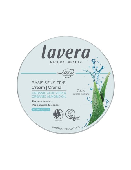 Crema Cara & Cuerpo Basis Sensitive lavera, con aroma fresco y agradable.