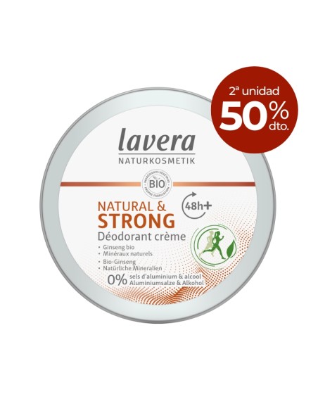 Desodorant natural crema 48h+ Strong & Natural lavera
