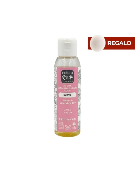 Oli desmaquillant d’ulls suau Ricí i calèndula Bio NaturaBIO Cosmetics
