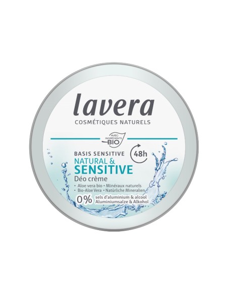 Desodorant natural en crema 48 h Basis Sensitiv lavera