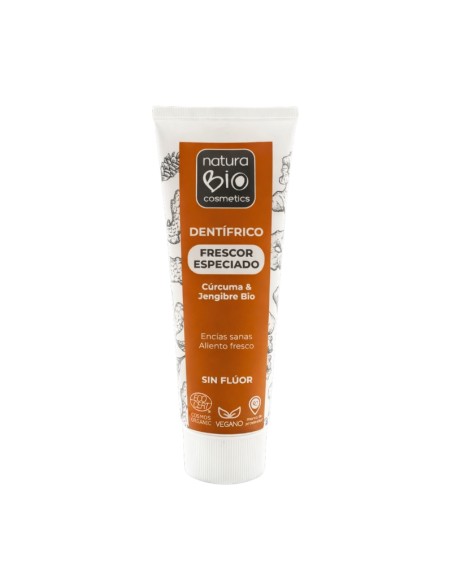 Pasta de dents Frescor especiat cúrcuma gingebre NaturaBIO Cosmetics