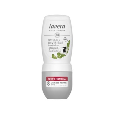 Desodorante natural roll-on 48h Invisible & Natural lavera