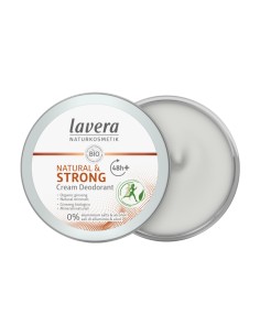 Desodorante Crema 48h+ Strong & Natural lavera