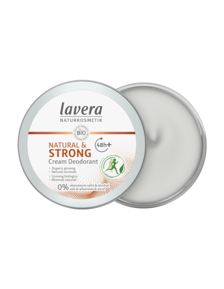 Desodorante Crema 48h+ Strong & Natural lavera