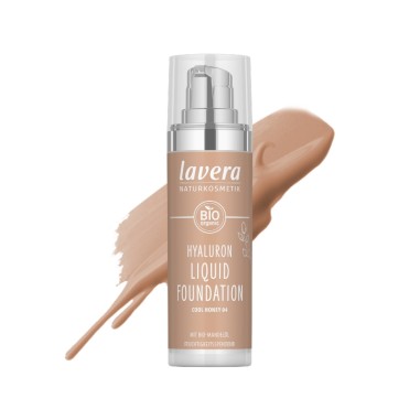 Maquillaje fluido hyaluron 04 cool honey lavera