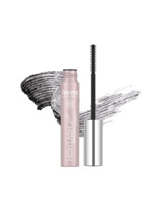 Detalle de la máscara de pestañas High Lash Black lavera con cepillo de precisión y diseño elegante