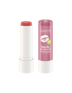 Bálsamo labial Color Kiss 02 Soft Berry de Sante, tono baya suave con hidratación y color sutil. 2