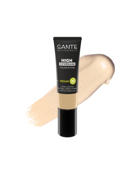 Maquillatge fluid alta cobertura 02 warm ivory Sante