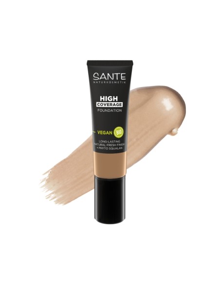 Maquillaje fluido alta cobertura 06 rose beige Sante
