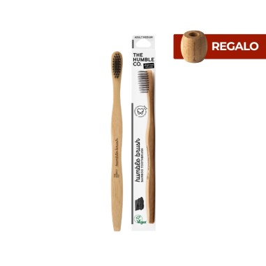 Raspall de dents de bambú adult carbó...