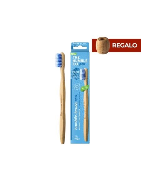 Raspall de dents de bambú Pro Hexatech blau suau The Humble Co.