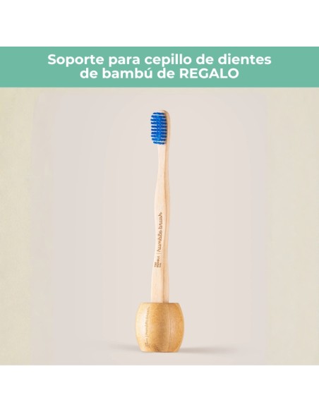 Raspall de dents de bambú adult carbó actiu negre suau The Humble Co.