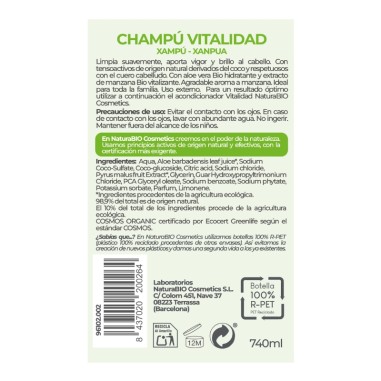 Champú natural Vitalidad aloe y...