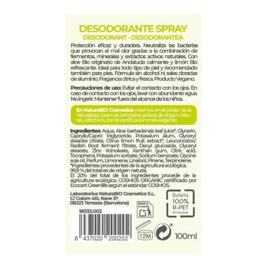 Desodorante natural spray frescor...