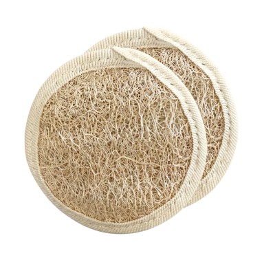 El Disco Facial Lufa & Algodón 2uds NaturaBIO Cosmetics está elaborada con lufa 100% natural de Egipto y algodón.