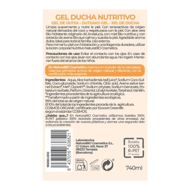 Gel de dutxa Nutritiu mel i civada...