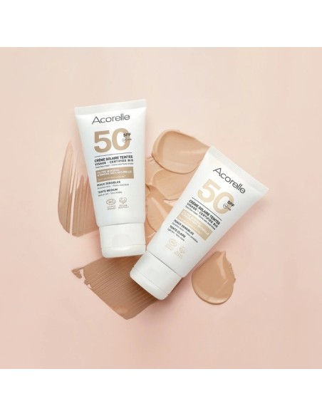 Crema facial color medio SPF 50 Acorelle
